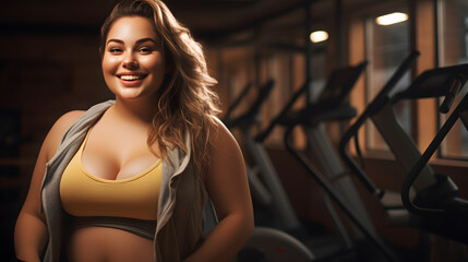 Wall Mural - A confident woman in fashionable lingerie sitting in a chair, radiating joy with a bright smile on her face as she gazes into the camera