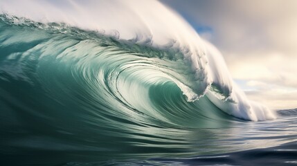 Wall Mural - A photo of Big Wave Surfing Challenges