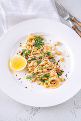 Sticker - Lemon pasta with almonds