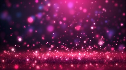 magenta glow particle bokeh background, abstract glitter wallpaper illustration