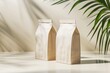Blank paper packaging for coffee or tea. 3D rendering.