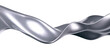 © janevasileva - 3d chrome liquid wave, silver silk fabric isolated on light background. Render of fluid metal ribbon with reflection gradient effect flying in motion. 3d vector geometric background.