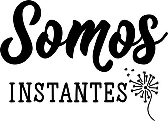 Wall Mural - We are moments - in Spanish. Lettering. Ink illustration. Modern brush calligraphy. Somos instantes.