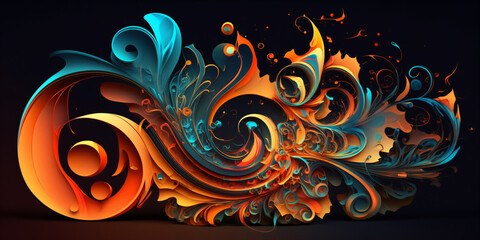 Wall Mural - modern and abstract multicolor music background