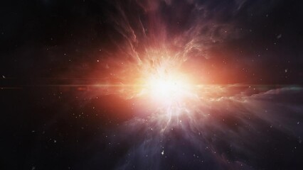 Wall Mural - A bright supernova that exploded forming a nebula.
