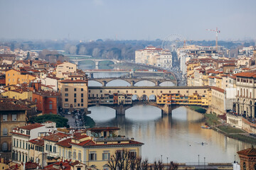 Wall Mural - Stunning view of Florence from Piazzale Michelangelo