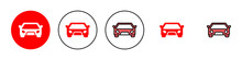 Car Icon Set Illustration. Car Sign And Symbol. Small Sedan