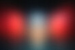 © Noize - red and dark gray rough abstract background with gradient colors, illuminated bright. Glow template with empty space and textured, grainy noise background.