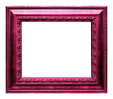 Fototapeta Desenie - Antique magenta frame isolated on the white background