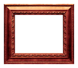 Fototapeta Desenie - Antique orange frame isolated on the white background