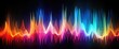abstract digital colorful equalizer, sound wave pattern element