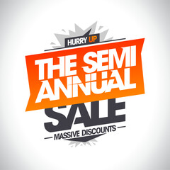 Wall Mural - Semi-annual sale massive discounts banner mockup