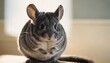 Portrait of a Chinchilla, against a blurred background. Close-up of a face. Pet rodent concept