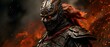 © VisualVanguard - samurai on a background of fire sparks