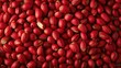 Dive into the rich hues of a panoramic view featuring red unpeeled peanuts. Ai Generated.