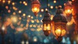 Ramadan islamic lantern background