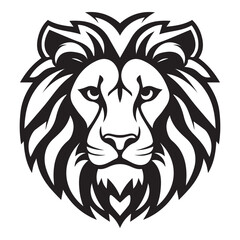 Wall Mural - ferocious lion iconic logo vector illustration