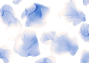  Alcohol ink art background material_blue