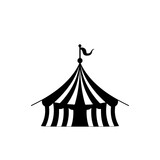 Fototapeta  - Circus Tent Fixed Logo Monochrome Design Style