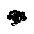 Cloud Of Smoke Logo Monochrome Design Style