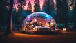© P_edits - campsite geodesic glamping bubble dome