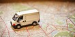 © KhaizanGraphic - Delivery van on city map