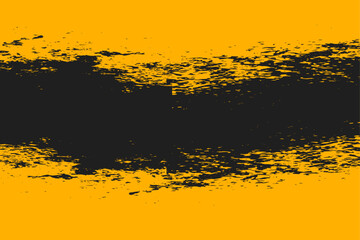 Wall Mural - black and yellow dirty distressed stroke texture background