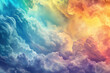 Cloudscape wallpaper with bright, colorful patterns, showcasing the beauty of cloudy weather in an artistic backdrop
