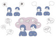 © FukuchiFactory - 悩み事を抱える男女のイラストセット