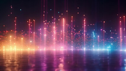Wall Mural - the perfect fusion of music and pyrotechnics with equalizer bars shooting out a stunning array of fi