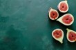 vibrant display of sliced figs revealing their intricate, red inner texture