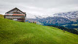 Fototapeta Na ścianę - landscape of Switzerland, photo from a drone