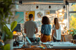 © vanilnilnilla - Professional Workplace with People Working in an Office Space