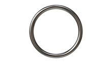 Silver Chrome Metal Ring On Transparent Background, 3d Render