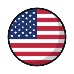 Poster - American Flag Icon