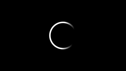 Circle Loading icon loop out animation with dark background.