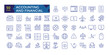 Accounting and finance line icon pack like growth analytics money