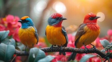 Wall Mural - Birds at Birds of Paradise Singapore