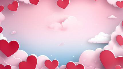 Wall Mural - valentines day modern design for website header greeting card