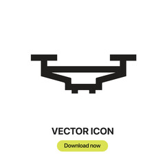 Aufkleber - Drone icon vector. Linear-style sign for mobile concept and web design. Drone symbol illustration. Pixel vector graphics - Vector.	
