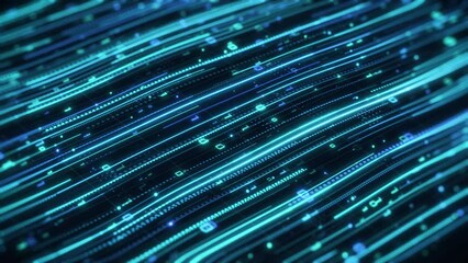 Wall Mural - digital data flow, data science concept, machine learning, big data, high speed global connections a