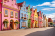 Colorful renaissance house facades