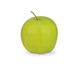 Green apple isolated on transparent background with shadow - png ready to use.