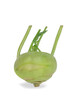 Green kohlrabi with shadow isolated on transparent background - png redy to use.