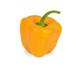 Yellow paprika isolated on transparent background with shadow - png ready to use.
