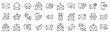 © SkyLine - Set of 30 outline icons related to email. Linear icon collection. Editable stroke. Vector illustration