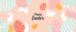 Rabbit Silhouette Happy Ester Poster