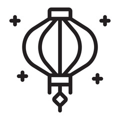 lantern line icon