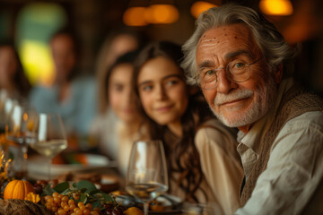 Poster - A film photograph of a family gathering, with the warmth and grain adding a timeless quality. Concept of film capturing the essence of family memories. Generative Ai.