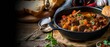 Classic beef goulash with vegetables.